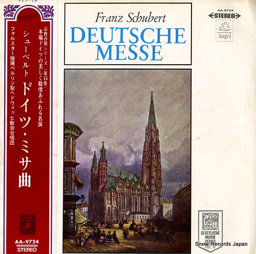 FORSTER, KARL schubert; deutsche messe AA-9724 - front cover