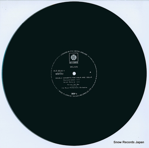 V/A delius; double concerto for violin & 'cello ULS-3016-Y
