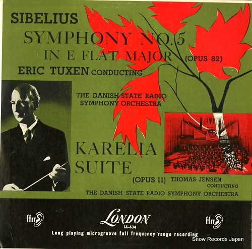 TUXEN, ERIC / THOMAS JENSEN sibelius; symphony no.5 in e flat major (opus 82) LL634 - front cover
