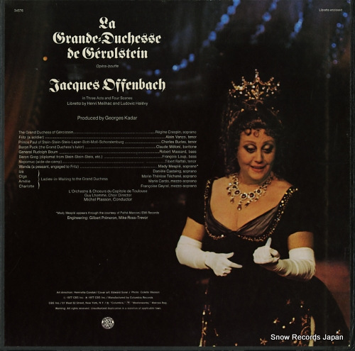 CRESPIN, REGINE offenbach; la grande duchesse de gerolstein M234576