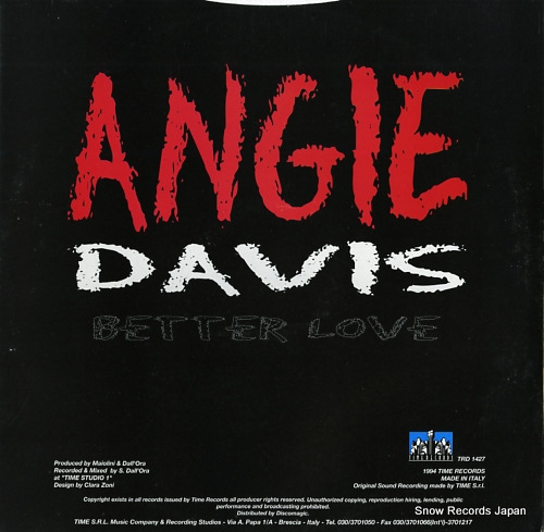 DAVIS, ANGIE better love TRD1427 - back cover