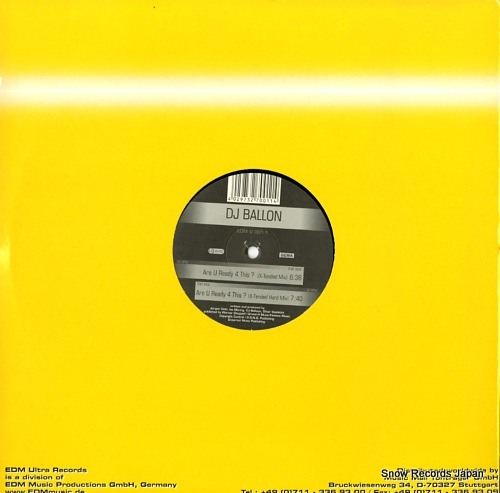 DJ BALLON are u ready 4 this? EDMU001-1 - back cover