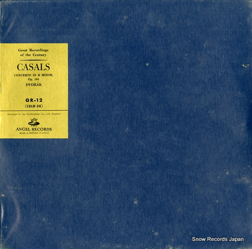 CASALS, PABLO dvorak; concerto in b minor, op.104 for 'cello and orchestra GR-12