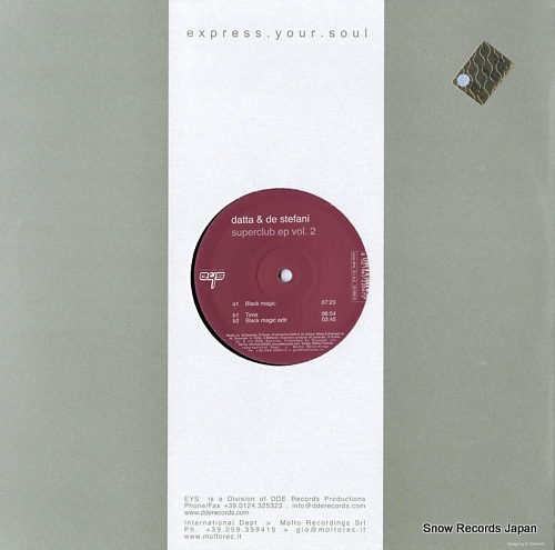 DATTA AND DE STEFANI superclub ep vol.2 EYS010 - back cover