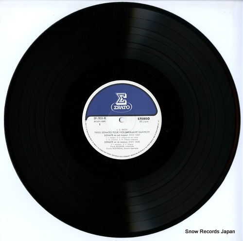 FOURNIER, PIERRE bach; les sonates pour violoncelle & clavecin (bwv 1027-1029) OP-7053-RE