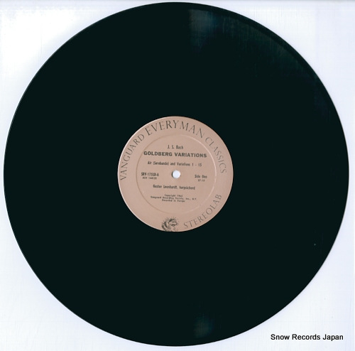 LEONHARDT, GUSTAV bach; goldberg variations SRV-175SD