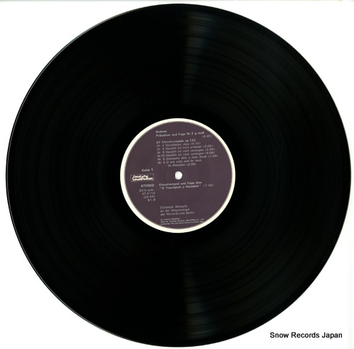 ALBRECHT, CHRISTOPH brahms; orgelwerke ET-5114 - disc