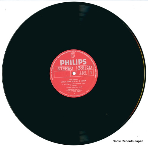 SZERYNG, HENRYK schumann / mendelssohn; violin concertos, in d minor / in e minor X-8543