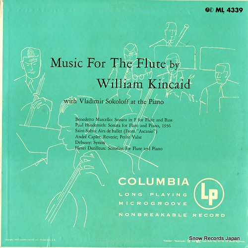 KINCAID, WILLIAM music for the flute ML-4339 - front cover