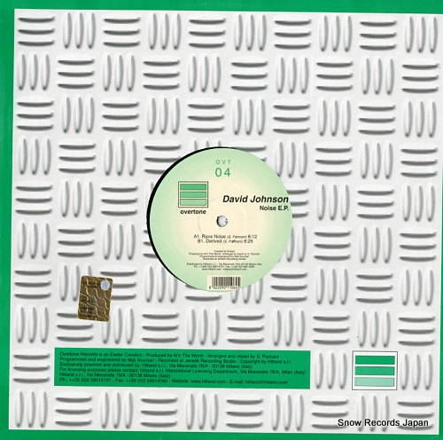 JOHNSON, DAVID noise e.p. OVT04 - back cover