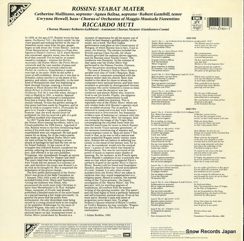 MUTI, RICCARDO rossini; stabat mater DS-37901