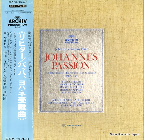 RICHTER, KARL bach; johannes-passion MAF8048/50
