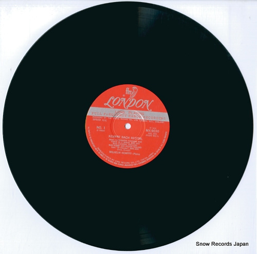KEMPFF, WILHELM bach recital MX9030M