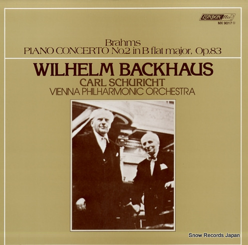 BACKHAUS, WILHELM brahms; piano concerto no.2 in b flat major, op.83 MX9017M
