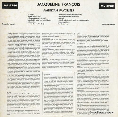 FRANCOIS, JACQUELINE american favorites ML4780