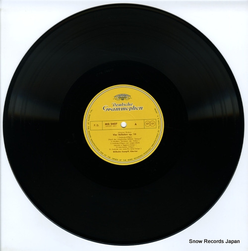 KEMPFF, WILHELM brahms; balladen op.10 MG2407