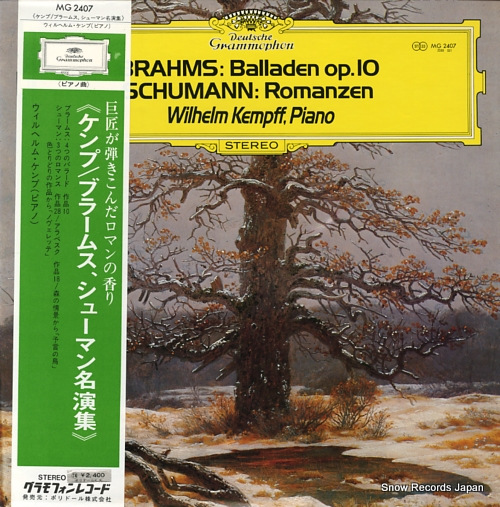 KEMPFF, WILHELM brahms; balladen op.10 MG2407