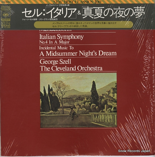 SZELL, GEORGE mendelssohn; symphony no.4 in a major op.90 