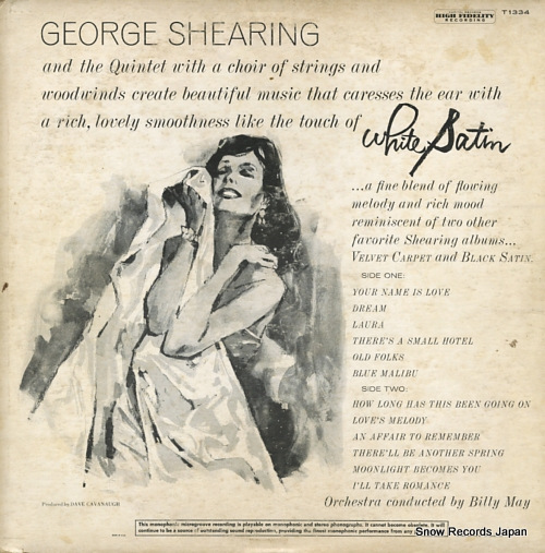 SHEARING, GEORGE white satin T1334