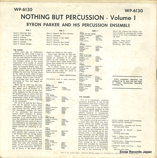 PARKER, BYRON nothing but percussion vol.1 WP-6130