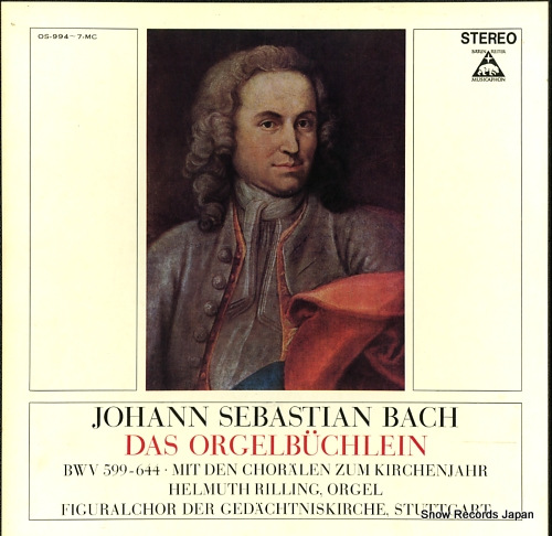 RILLING, HELMUTH bach; das orgelbuchlein OS-994-7-MC - front cover