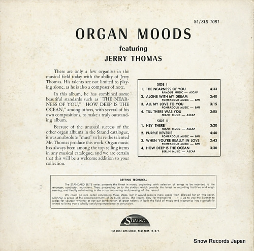 THOMAS, JERRY organ moods SLS1081