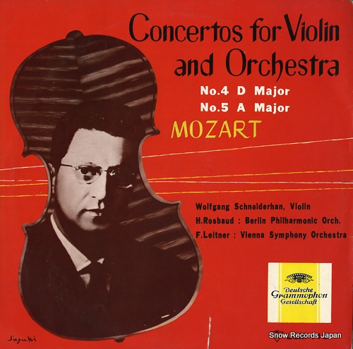 SCHNEIDERHAN, WOLFGANG mozart; concertos for violin and orchestra no.4, no.5 LGM-113