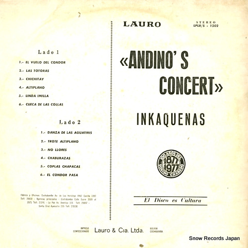 INKAQUENAS andino's concert LPLR/S-1202