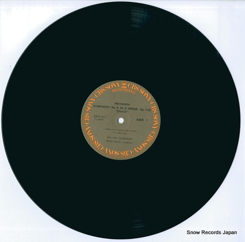 WALTER, BRUNO beethoven; symphony no.9 