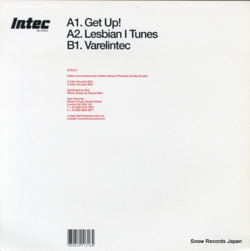 VARELA, CRISTIAN get up! INTEC031 - back cover