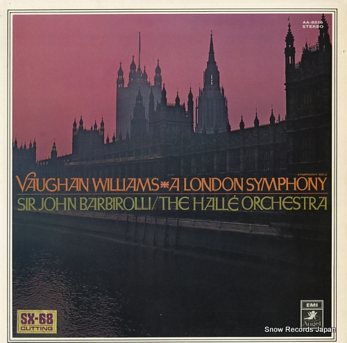 BARBIROLLI, JOHN vaughan williams; a london symphony(symphony no.2) AA-8516 - front cover