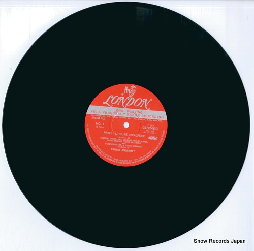 ANSERMET, ERNEST ravel; l'heure espagnole (complete) GT9246 - disc
