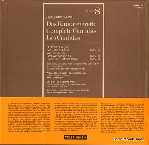 HARNONCOURT, NIKOLAUS bach; complete cantatas volume 8 ISKW-81/2/SKW8/1-2