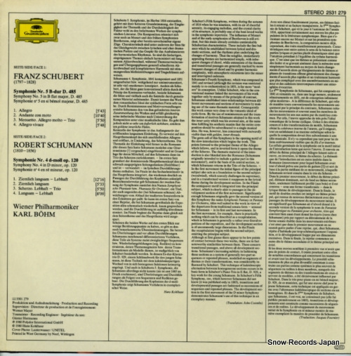 BOHM, KARL schubert; symphonie nr.5 b-dur d.485 2531279