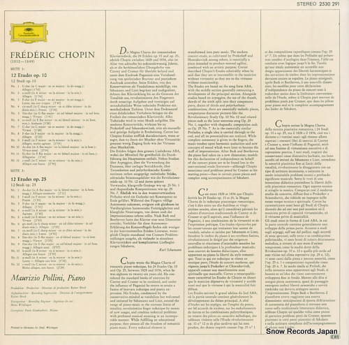 POLLINI, MAURIZIO chopin; etudes op.10 & op.25 2530291