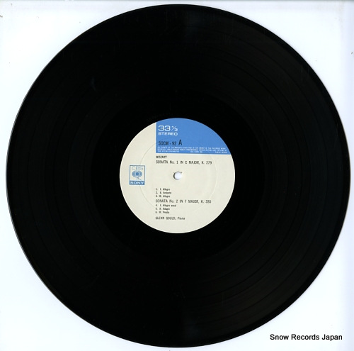 GOULD, GLENN the mozart piano sonatas vol.1 SOCM92