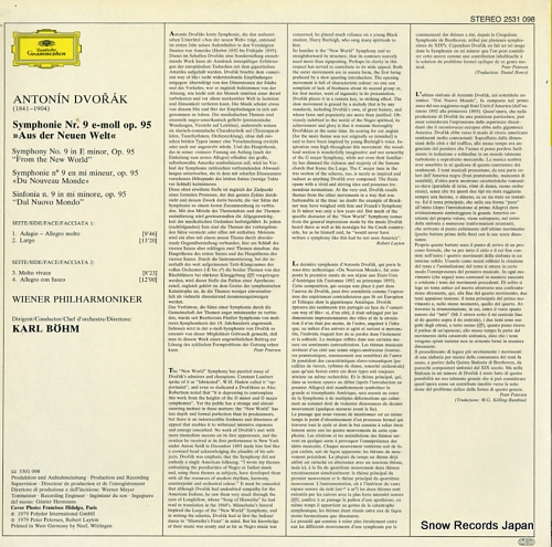 BOHM, KARL dvorak; symphonie no.9 