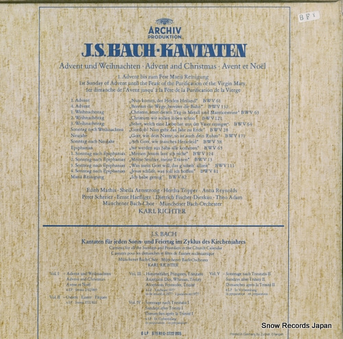 RICHTER, KARL bach; kantaten 2722005