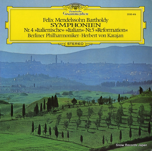 KARAJAN, HERBERT VON mendelssohn; symphonien nr.4