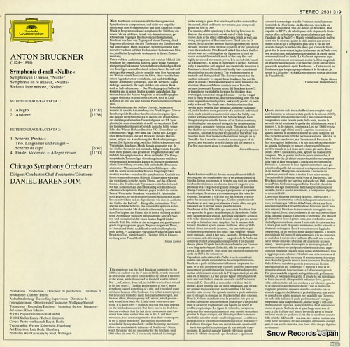 BARENBOIM, DANIEL bruckner; symphonie nr.0 2531319 - back cover