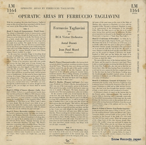 フェルッチョ・タリアヴィーニ operatic scenes LM-1164