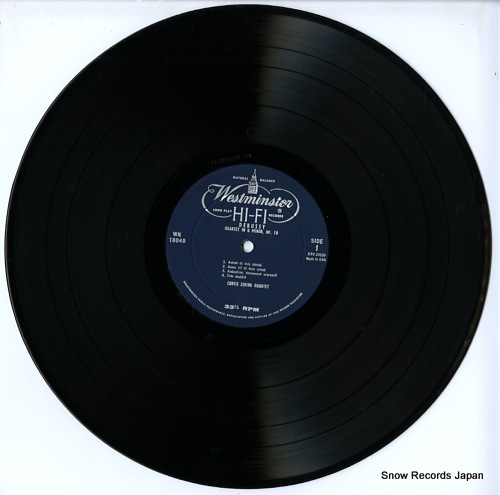 CURTIS STRING QUARTET debussy; quartet in g minor, op.10 SWN18049 - disc