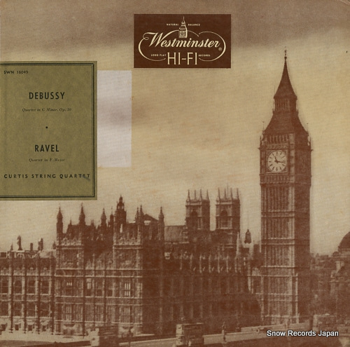 CURTIS STRING QUARTET debussy; quartet in g minor, op.10 SWN18049 - front cover