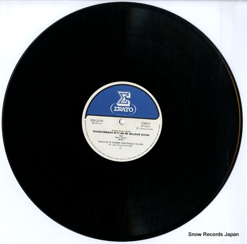PAILLARD, JEAN-FRANCOIS mozart; divertimento no.17 ERX-2279 - disc