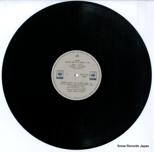 WALTER, BRUNO mozart; requiem k. 626 SONC15007