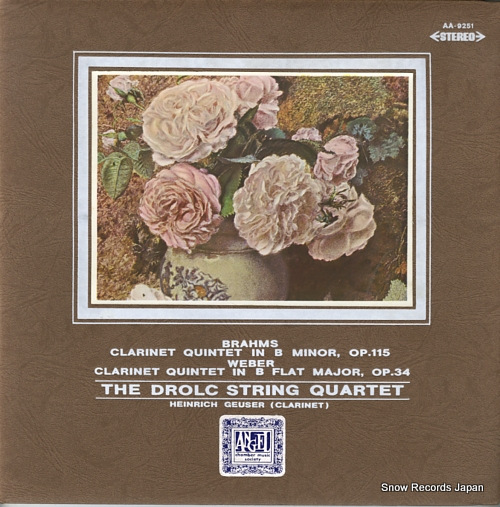 GEUSER, HEINRICH brahms; clarinet quintet in b minor op.115 AA-9251