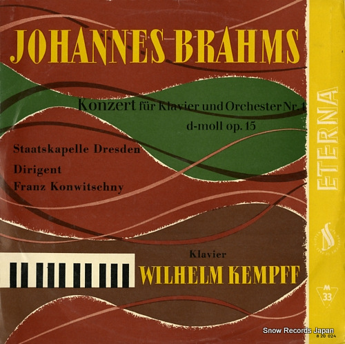 KEMPFF, WILHELM brahms; konzert fur klavier und orchester nr.1 d-moll op.15 820024