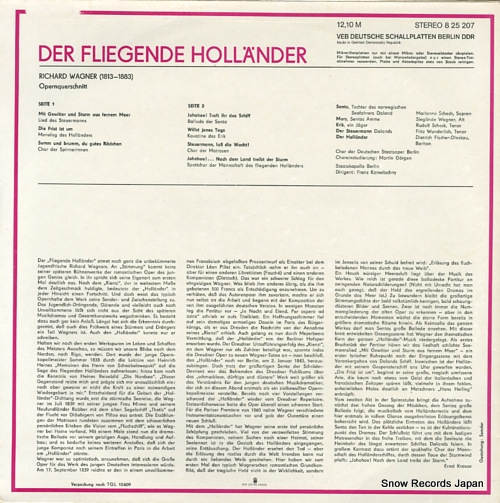 KONWITSCHNY, FRANZ wagner; der fliegende hollander 825207 - back cover