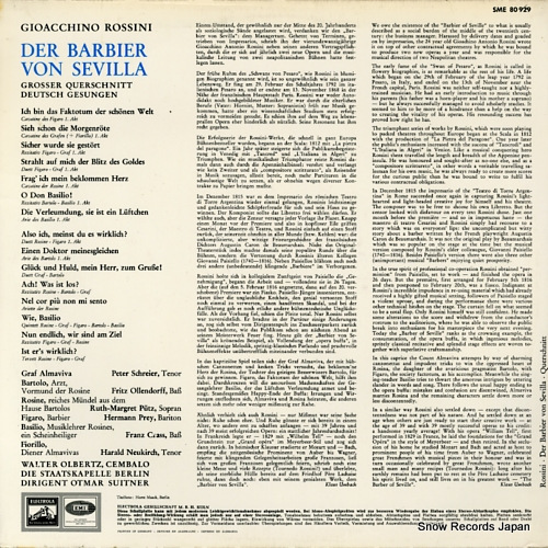 SUITNER, OTMAR rossini; der barbier von sevilla SME80929 - back cover