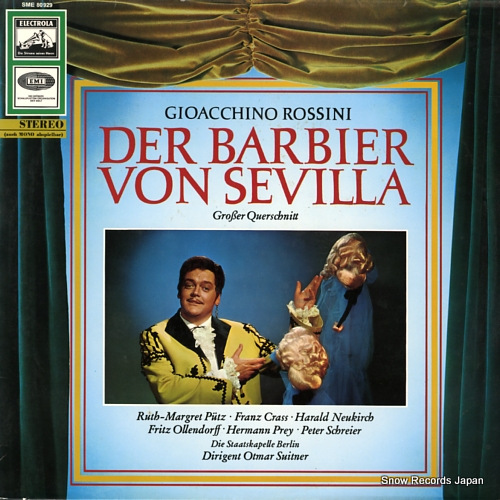 SUITNER, OTMAR rossini; der barbier von sevilla SME80929 - front cover